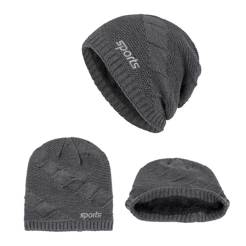 Casual Winter Solid Color Pile Knitted Hat - image 2