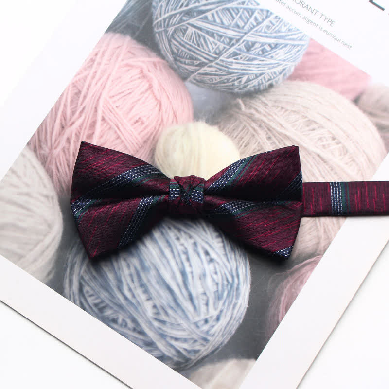 Men's Antique Yarn-dyed Jacquard Bow Tie - # 12 - image 15