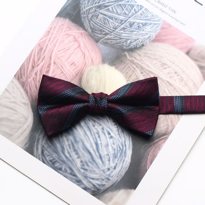 Men's Antique Yarn-dyed Jacquard Bow Tie - # 12 - image 15