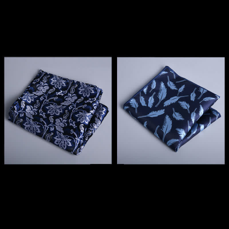 8Pcs Navy Leaves Flower Vogue Necktie Bow Ties Gift Box - image 2