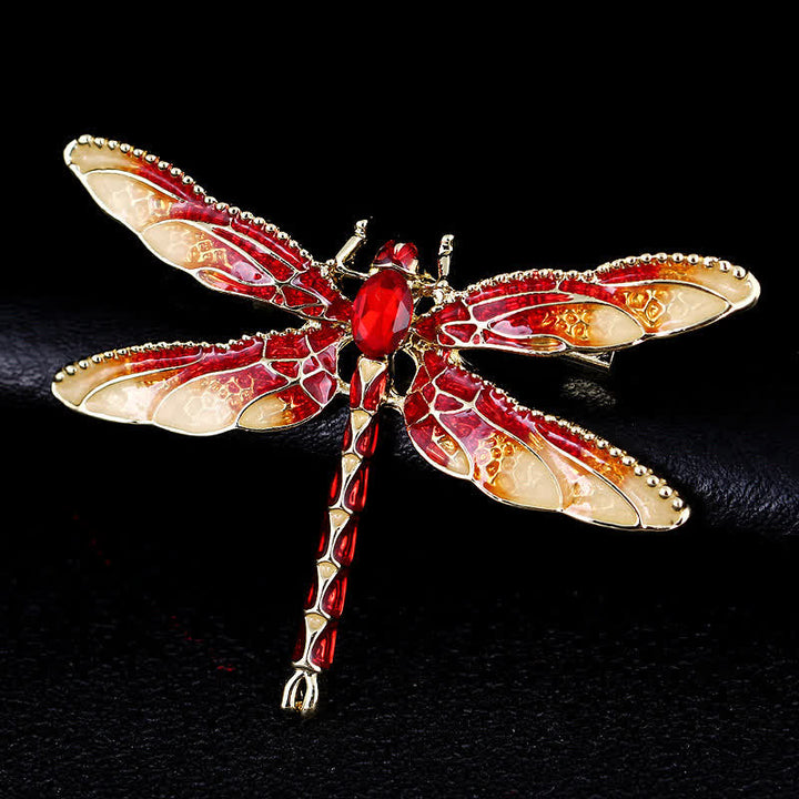 Women's Pretty Enamel Dragonfly Brooch - image 5