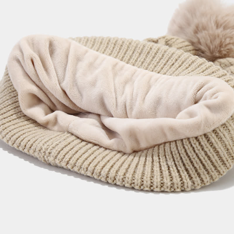 3Pcs Women's Criss Cross Knit Hat Scarf Gloves Set - image 6
