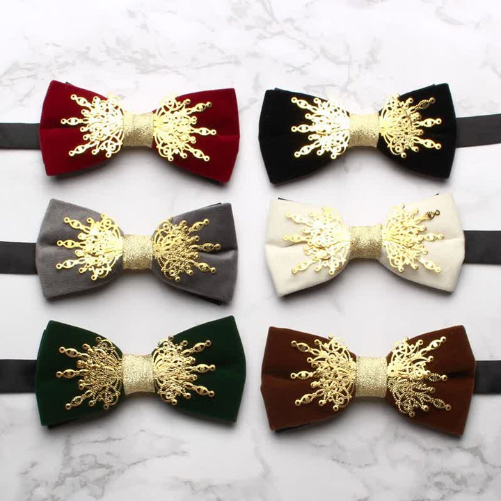 Men's Bling Mosaic Sunburst Velvet Bow Tie - image 0