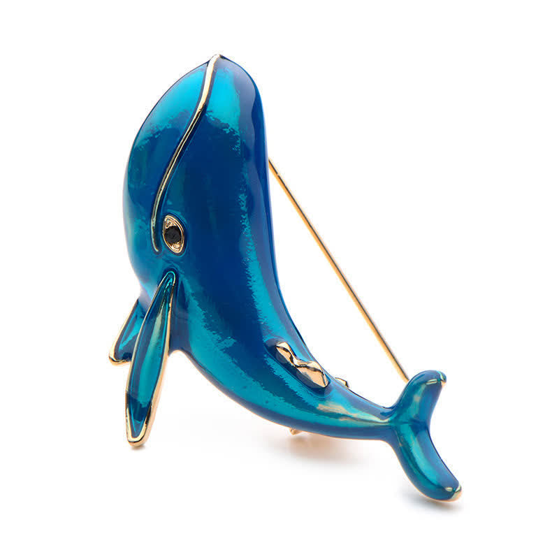 Women's Blue Whale Brooch - image 5