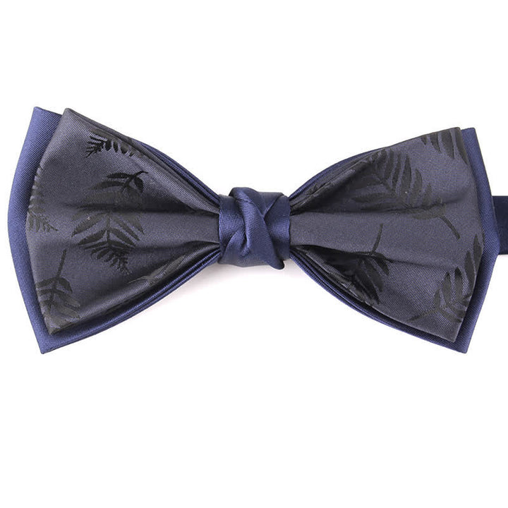 Men's Elegant Floral Botanical Bow Tie - Blue #6 - image 18