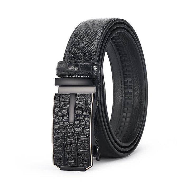 Men's Luxury Crocodile Skin Pattern Leather Belt - Style #5 - 44 - image 13