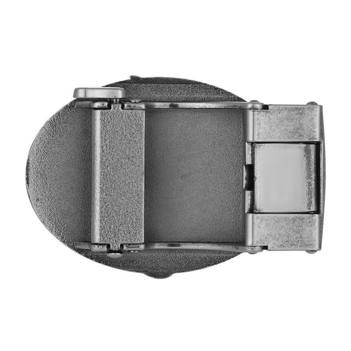 Men's DIY Texas Pentagram Automatic Buckle Leather Belt - image 2