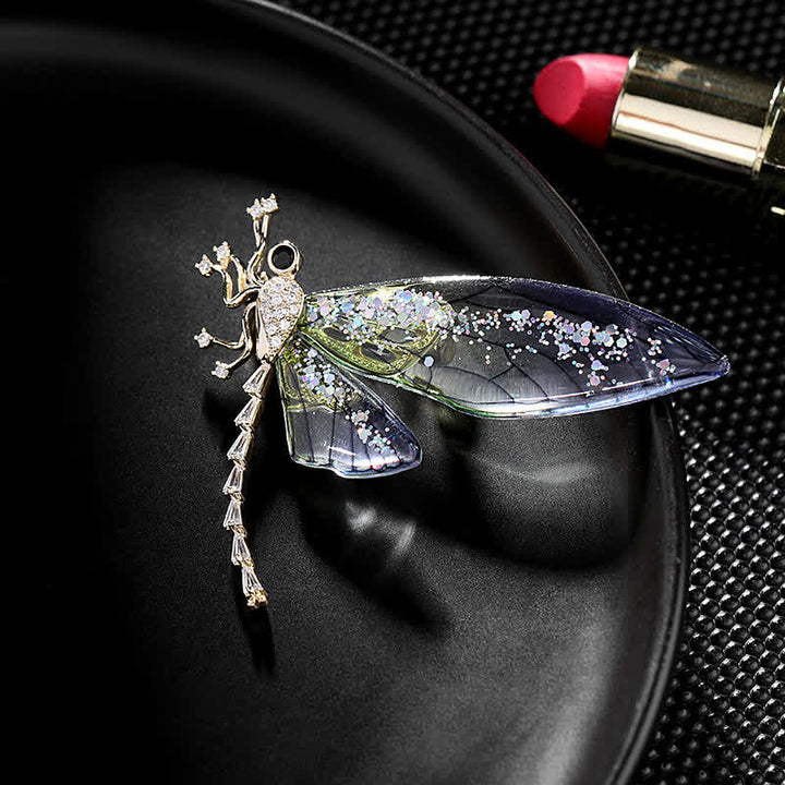 Women's Elegant Insect Dragonfly Brooch - image 3