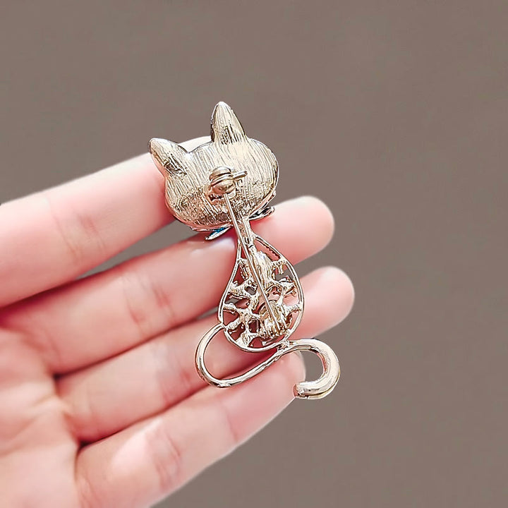 Women's Teal Eyes Fox Brooch - image 6