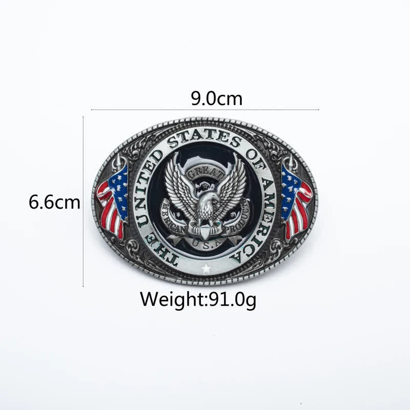 Men's Luxury Eagle American Flag Leather Belt - image 4