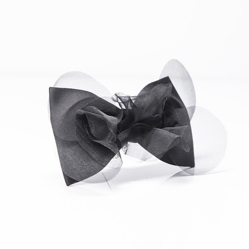 Men's Noble Classic Black Organza Bow Tie - image 2