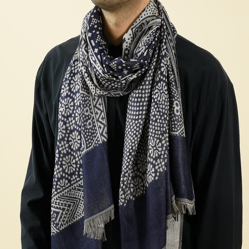 Men's Cotton Linen Lightweight Ethnic Scarf - image 0