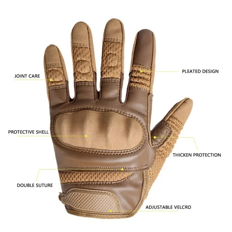 Rubber Hard Knuckle Touch Screen Tactical Gloves - image 5
