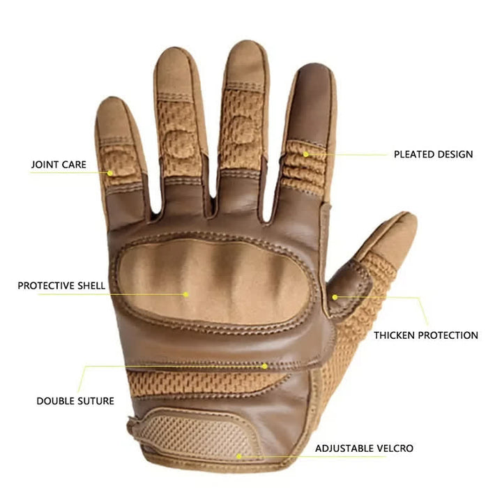 Rubber Hard Knuckle Touch Screen Tactical Gloves - image 5