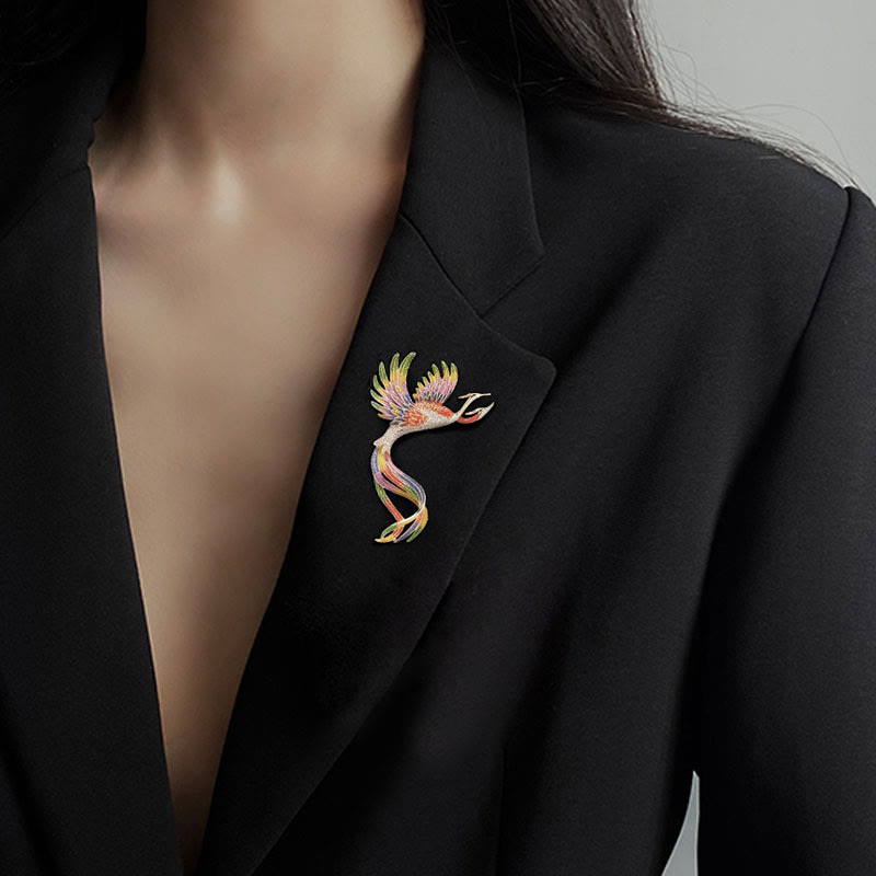 Women's Flying Two Headed Phoenix Brooch - image 8