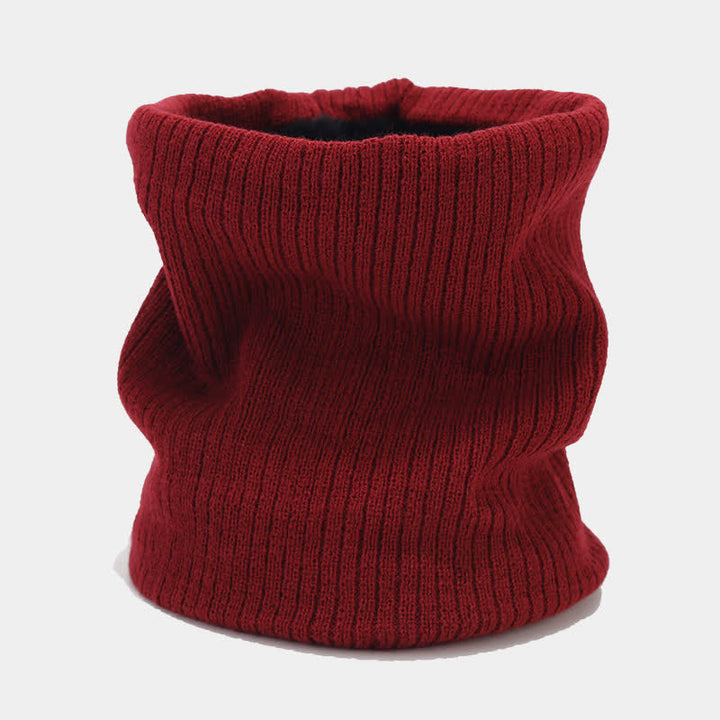 3Pcs Unisex Solid Color Twill Hat Scarf Gloves Set - image 7