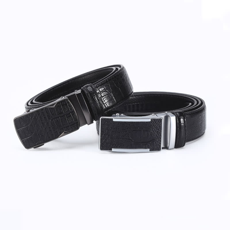 Men's Luxury Crocodile Skin Pattern Leather Belt - image 6