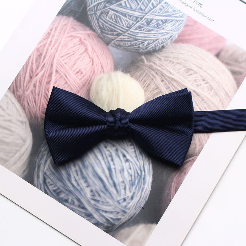Men's Antique Yarn-dyed Jacquard Bow Tie - # 4 - image 7