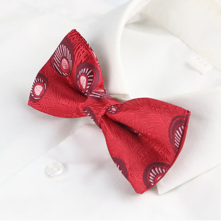 Men's Peacock Feather Pattern Bow Tie - image 3