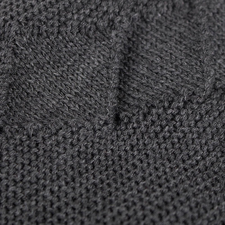 Casual Winter Solid Color Pile Knitted Hat - image 8
