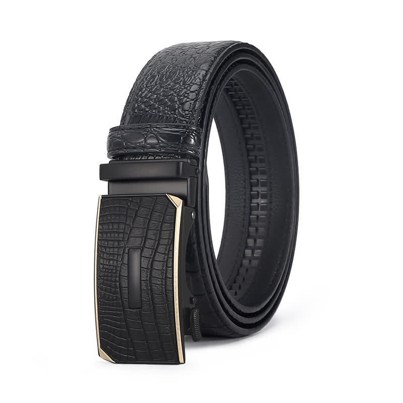 Men's Luxury Crocodile Skin Pattern Leather Belt - Style #15 - 44 - image 23