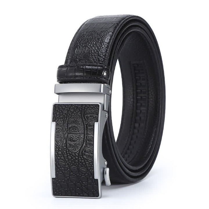 Men's Luxury Crocodile Skin Pattern Leather Belt - Style #2 - 44 - image 10