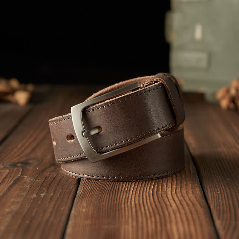 Men's Classic Textured Cowboy Leather Belt - image 3