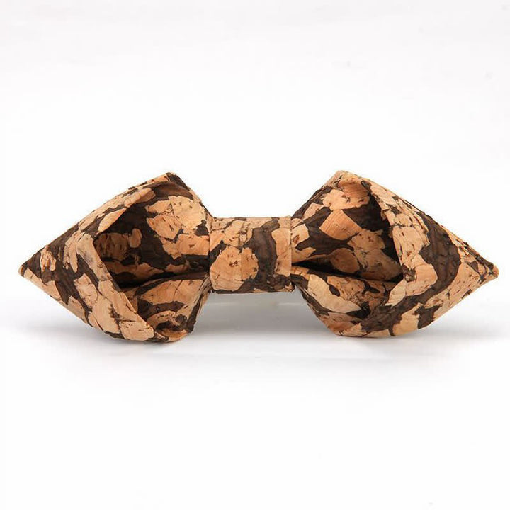 Men's Creative Pointed Cork Wooden Bow Tie - Style #2 - image 3