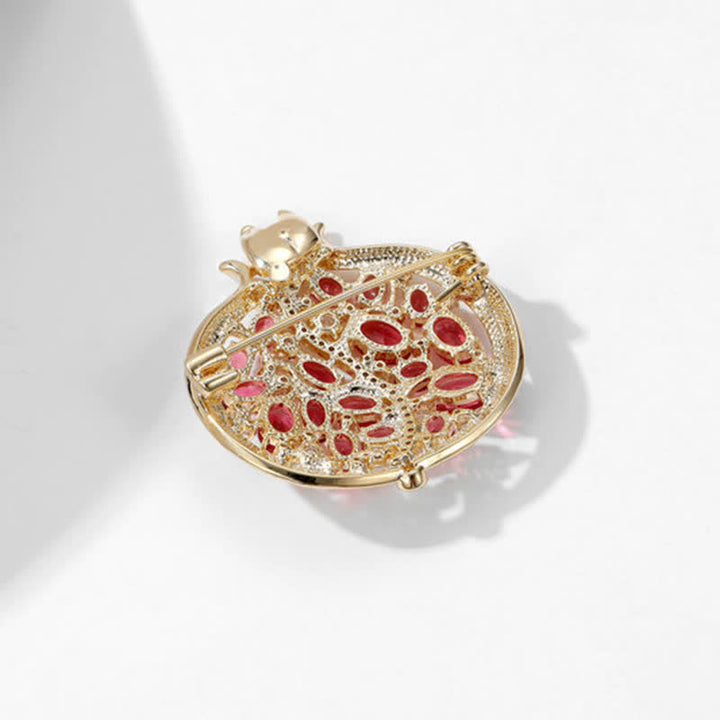 Women's Elegant Insect Pomegranate Brooch - image 5