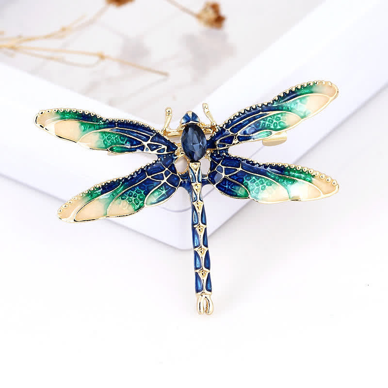 Women's Pretty Enamel Dragonfly Brooch - image 2