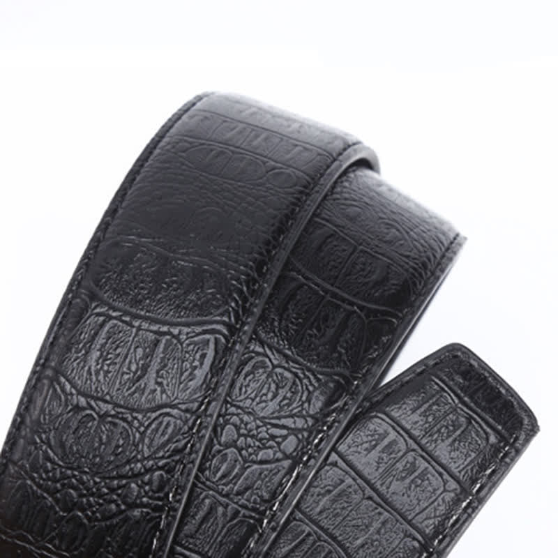 Men's Luxury Crocodile Skin Pattern Leather Belt - image 7