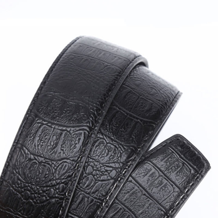 Men's Luxury Crocodile Skin Pattern Leather Belt - image 7