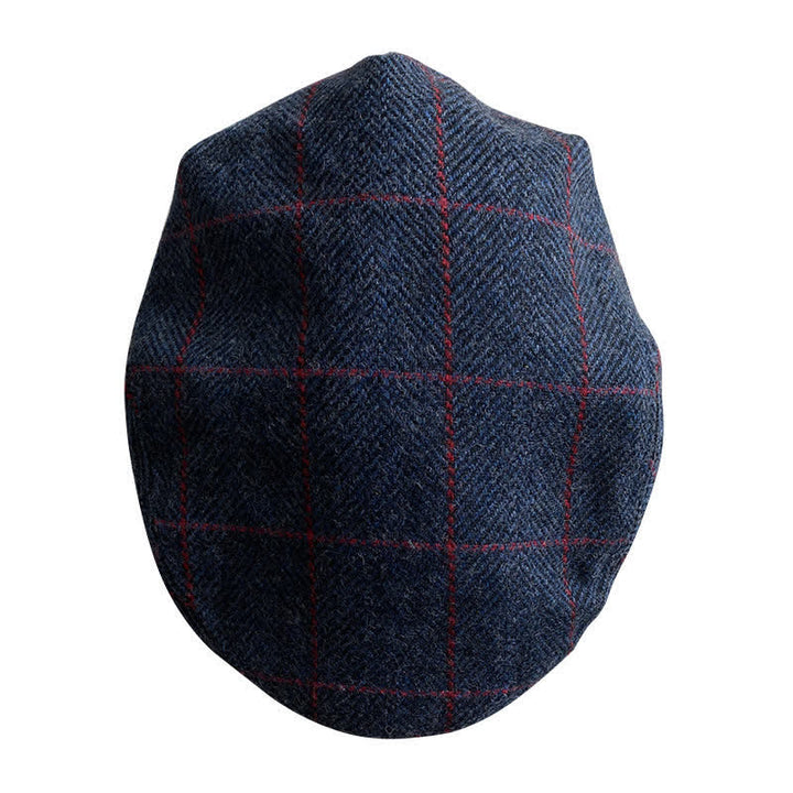 Countryside Dark Blue Red Plaid Beret Cap - image 6