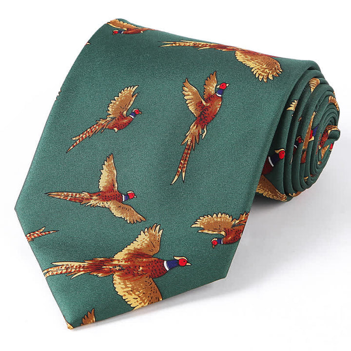 Men's Creative Cartoon Motif Country Necktie - Flying Pheasant - image 0