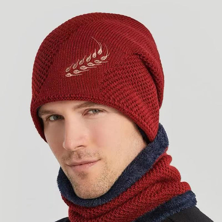 2Pcs Embroidered Wheat Beanie Hat Neck Warmer Set - image 10