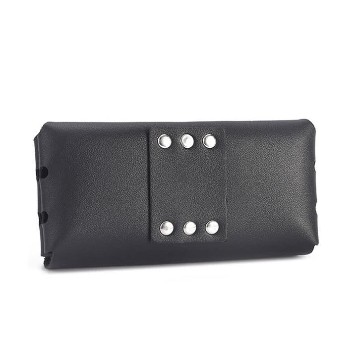 Rivet Decor Button Universal Phone Leather Belt Bag - image 3