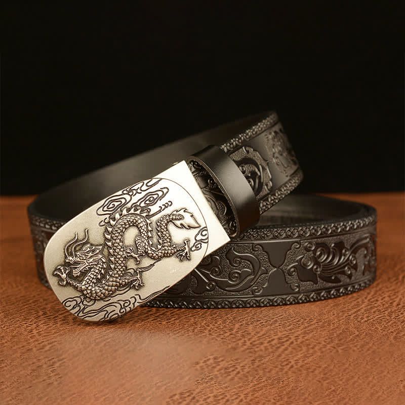 Men's Dragon Soaring In The Sky Leather Belt - image 18