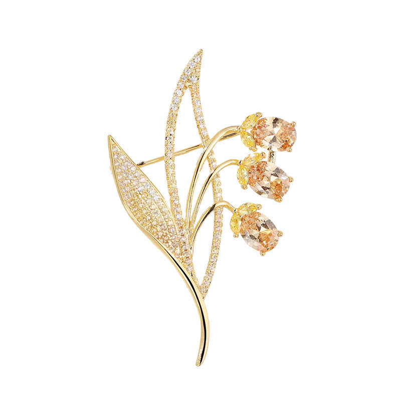 Women's Bellflower Lily Of The Valley Brooch - image 5