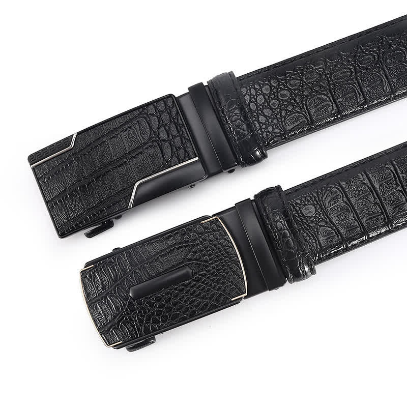 Men's Luxury Crocodile Skin Pattern Leather Belt - image 1