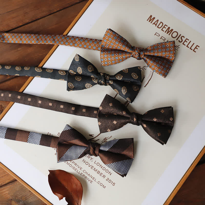 Men's Delicate Vintage Plain Bow Tie - image 0