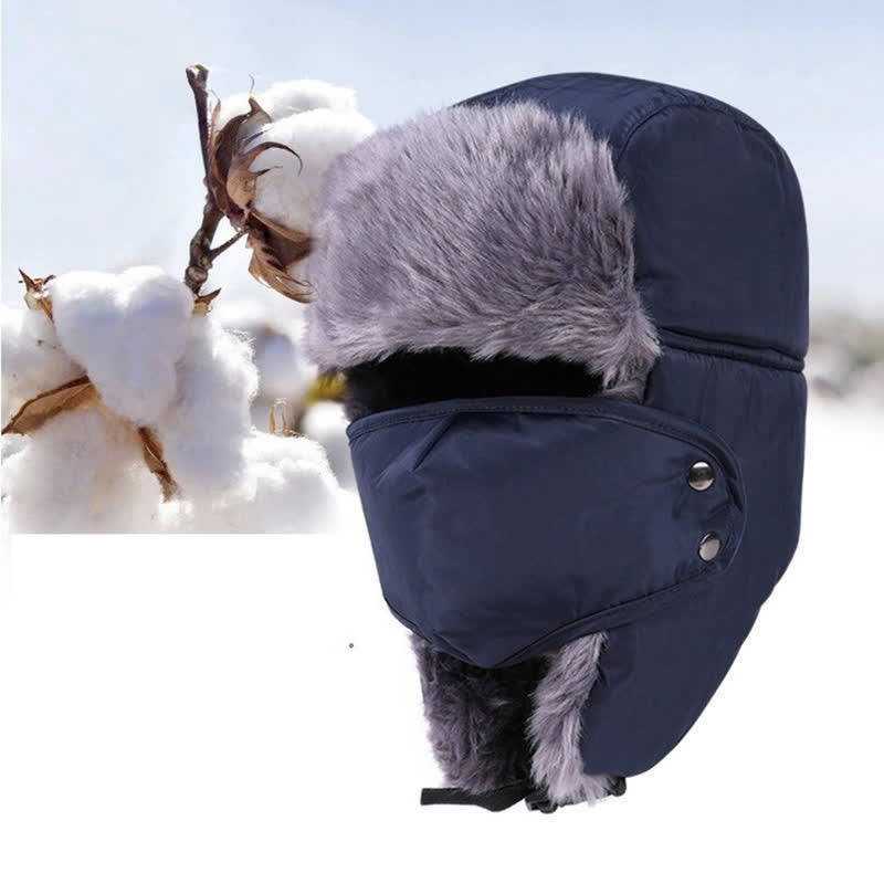 2Pcs Mountain Climbing Face Mask Trapper Hat Set - image 1
