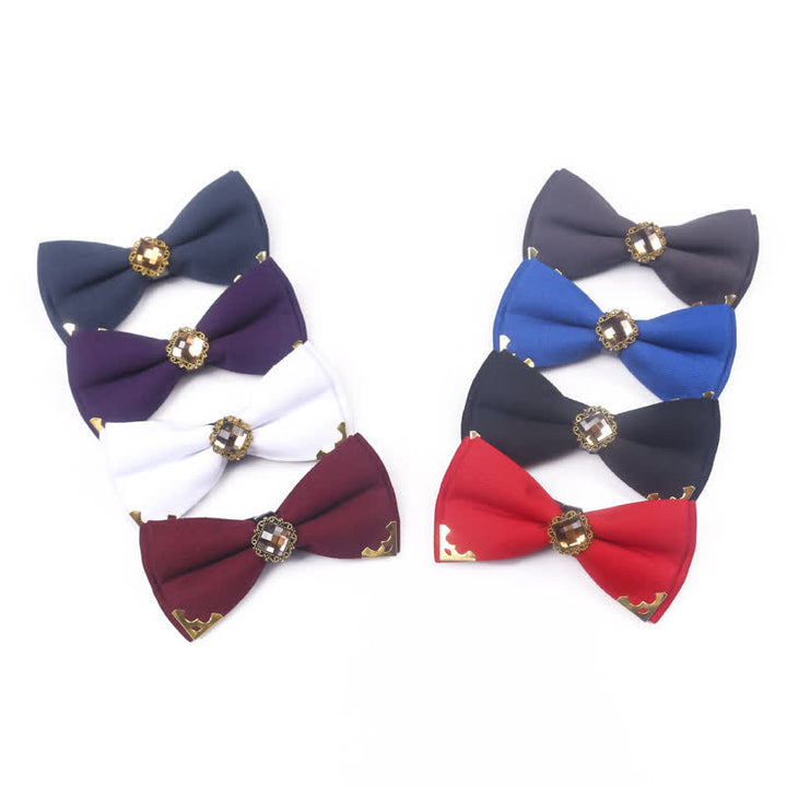 Men's Gem Golden Edge Cotton Bow Tie - image 4