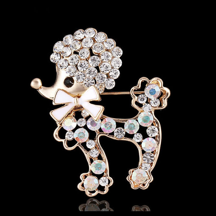 Women's Bowknot Puppy Poodle Brooch - image 2