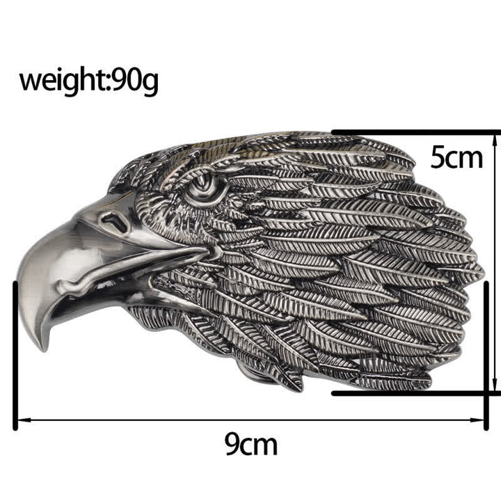 Men's DIY 3D Bald Eagle Head Buckle Leather Belt - image 3