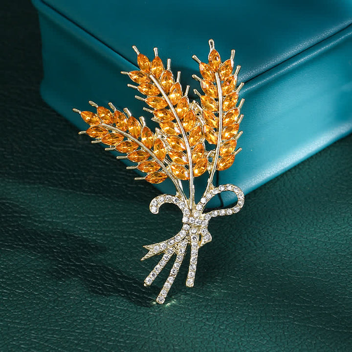 Women's Shiny Wheat Bowknot Brooch - image 2