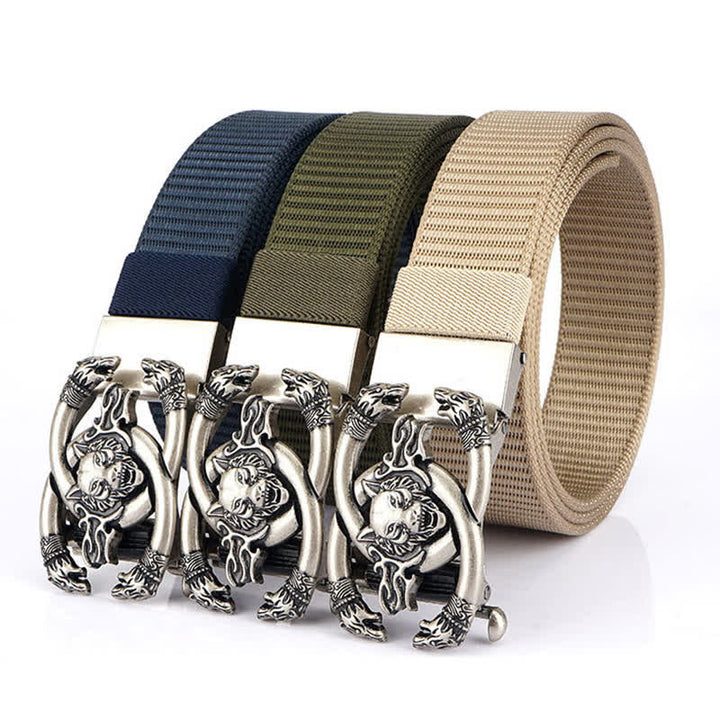 Men's Fierce Wolves In Flame Nylon Belt - image 1