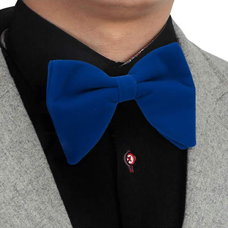 Men's Gentleman Oversize Droopy Velvet Bow Tie - image 1
