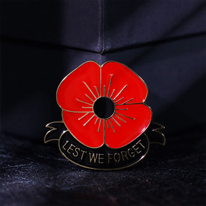 3Pcs Unisex Lest We Forget Poppy Brooch - image 0