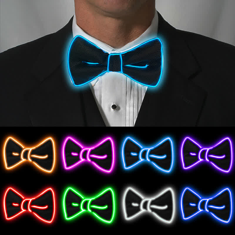 Men's LED Luminous Glowing Bow Tie - image 1