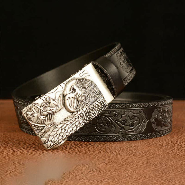 Men's Landscape Animal Eagle Leather Belt - image 18